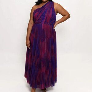 NWT Hutch Tarina Gown 20W, One Shoulder, Pink and Purple
